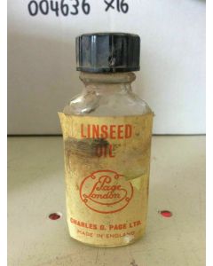 VINTAGE CHARLES G. PAGE LTD PAGE LONDON LINSEED OIL BOTTLE 