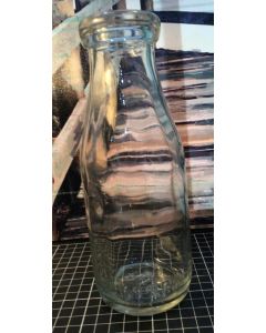 Vintage Collectable One Imperial Pint Wide Mouth Glass Milk Bottle F12S7