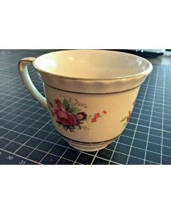 Vintage Ceramic Floral Tea Cup Gold Trim Made in England