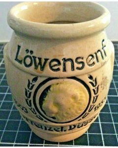 Vintage Lowensenf Mustard Jar with Lions Head Germany 1903-1953