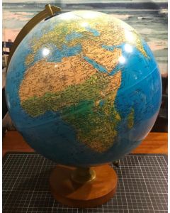 World Globe on wooden base