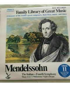 RARE Family Library Of Great Music Album 11 Mendelssohn 1966 Vinyl Record LP