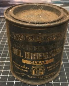 Taubman’s Motor Tyre Dressing Vintage Car Australian Rare Oil Tin