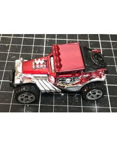 2012 Hotwheels Baja Bone Shaker Red/Silver Mattel Made in Malaysia