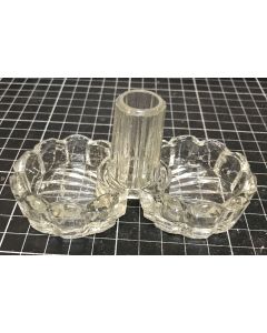 VTG Clear Lead Crystal Glass Candle Holder Table Centerpiece Decorative Glass