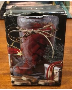 Vintage Clear Glass STUDIO NOVA CHRISTMAS BOOT Candy Nut Dish Container Holder