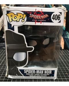 2018 POP Funko #406 Spiderman into Spider-verse Spider-man Noir Vinyl Figure