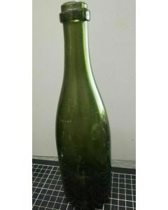 Vintage Long Green Glass Bottle 