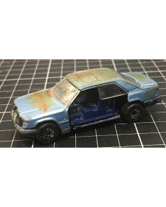 1986 Matchbox Mercedes - Benz 300E Metallic Blue Grey Die-Cast Made in Macau