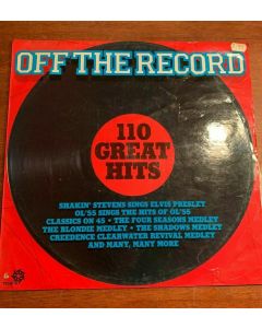 OFF THE RECORD - 110 GREAT HITS IN MEDLEY AUSTRALIA TELMAK LABEL LP VINYL