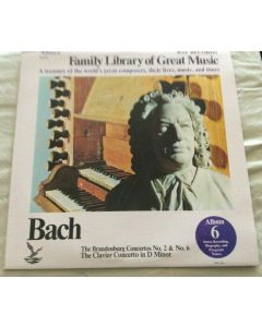 RARE Family Library Of Great Music Album 6 Bach 1966 Vinyl Record LP