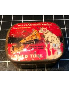 Vintage Collectable His Masters Voice Gramaphone Empty Tin