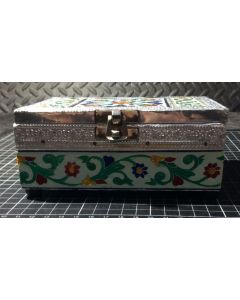 Vintage Decorative Jewelry Storage Box Floral Design