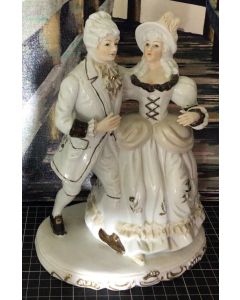 Vintage Porcelain Victorian Man & Woman Figurine