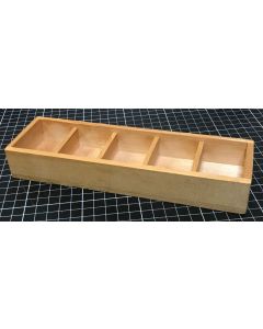 Vintage Fukagawa Porcelain House Wooden 5 Grid Box Case Storage Organizer