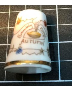 Vintage Royal Doulton "Autumn" Jill Barklem 1982 Porcelain Thimble