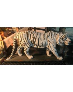 Vintage TIGER 46cm White Tiger Walking on Base Figurine