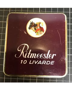 Vintage Ritmeester 10 Livarde Cigarette 9 Sticks in Tin Box