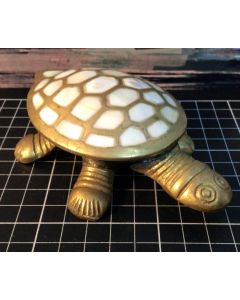 Vintage Brass Turtle Decorative Trinket Box