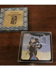 Set of 8 Vintage Sengoku Busho Great Military Lords Coasters with Box New