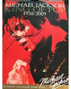 Vintage Collectible Michael Jackson King of Pop 16 Month Calendar 2009-2010