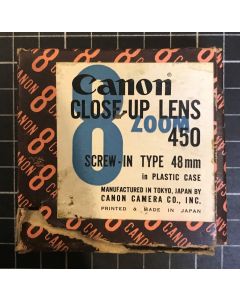 Vintage Canon Close-up Lens 450 8-Zoom Screw-in Type 48mm Made in Japan