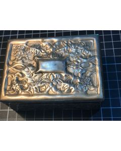 Vintage Silver Tone Trinket Box Jewelry Storage Box Handmade in India