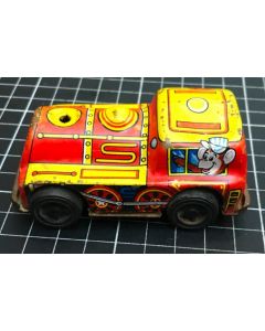 Vintage Tin Toy Train Engine Cartoon Style, Japanese?