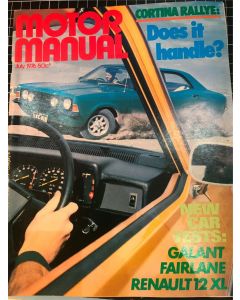 Motor Manual Magazines July 1976 Edition Galant Fairlane Renault 12XL