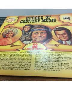 HEROES OF COUNTRY MUSIC - 22 Great Stars 12" Vinyl LP Record