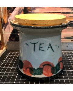 Vintage Lidded Ceramic Porcelain Tea Canister Tea Container