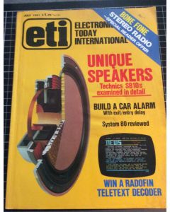 ETI Electronics Today International Unique Speakers Radio Magazine 1981