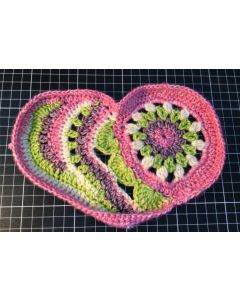 Handmade Heart Shaped Crochet Doily