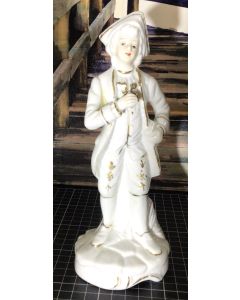 Vintage Porcelain Victorian Style Man with Hat Figurine