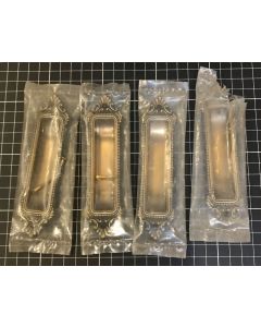 Lot of 4 Vintage Brass Sash Window Flushpull Pocket Door Handles