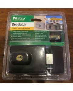 Vintage Whitco W750612 Deadlatch with Safety Release Black New