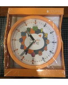 Sempre Children's Time Teacher Clock Orange SEALED