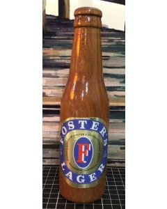 Vintage Collectables Wooden Foster's Lager Beer Bottle Shape Handle Hat Brush