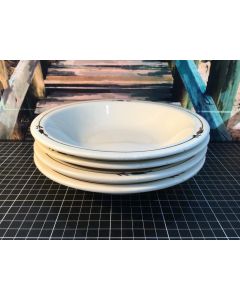 Set of 4 Vintage Oxford 8840-1 White Ceramic Serving Bowls Made in Brazil