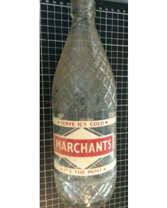 Vintage Marchants Beverages Bottle with Original Stopper