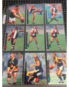 Lot of 9 AFL Select Single Trading cards - Sziller, kemp, Winmar, Lovett, Harvey
