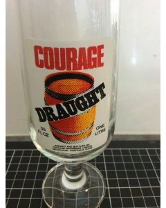 Rare Vintage Collectable Courage Draught Beer Glass One Litre