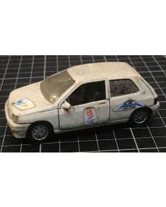 Vintage Solido Renault Clio 1/43 White Made in France