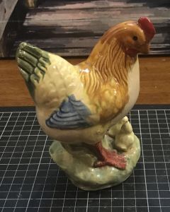 Vintage Mother Hen with 2 Chicks Figurine Home Decor