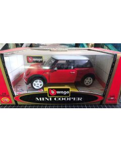 Burago Mini Cooper Gold Collection 1/18 Die-Cast Red Made in Italy New