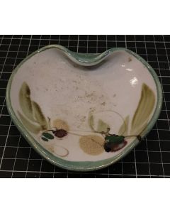 Vintage Ceramic Water Lily Leaf Shaped Mini Bowl Footed