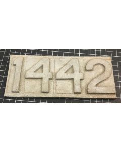 Vintage Metal 1442 House Number Signage