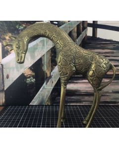 Vintage Brass Giraffe Statue Leonard Silver Manufacturing Home Decor