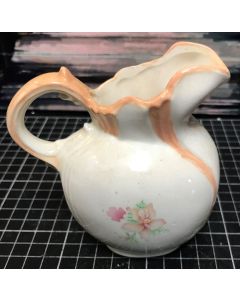 Vintage 1983 Amers Floral Porcelain Ewer Pitcher