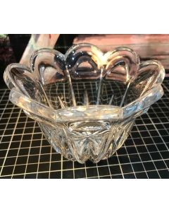 Vintage Tulip Shape Deep Cut Crystal Candy Dish Bowl